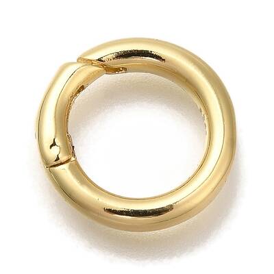 Rack Plating Brass Spring Gate Rings