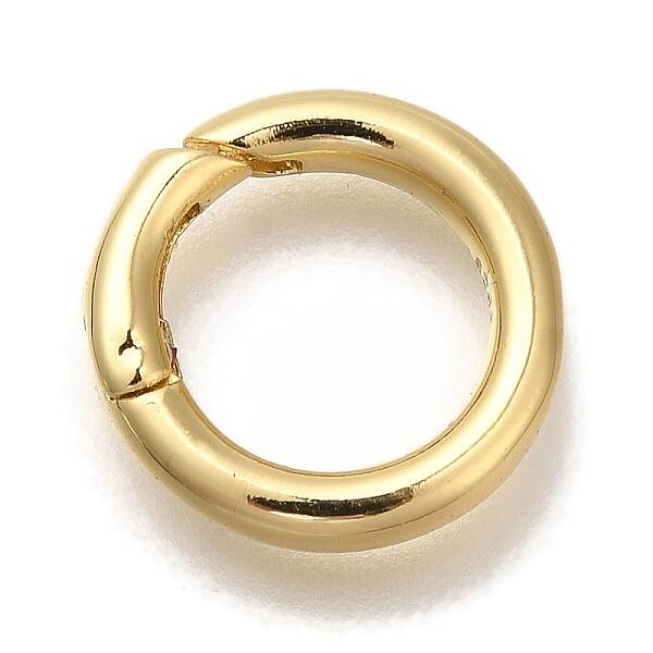 Rack Plating Brass Spring Gate Rings