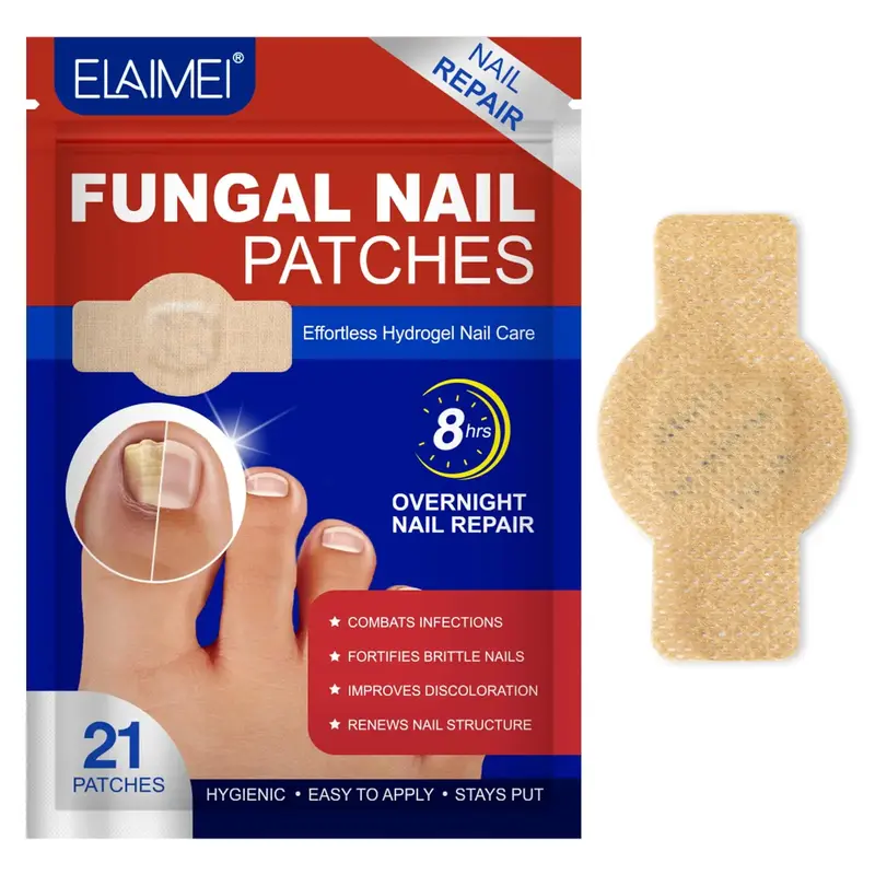 Fungal Nail Patches, 21pcs/box Nail Health Care Patches, Nail Fungus Care Patches, Suitable for Solving Fungal Nails and Othe...