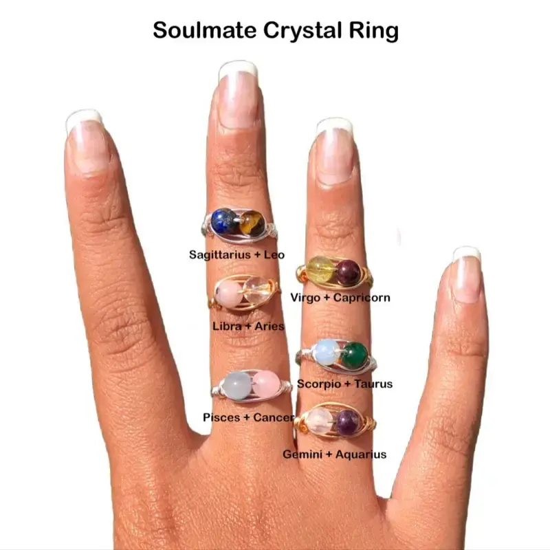 Soulmate Zodiac Crystal Rings customizable