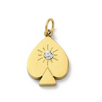 304 Stainless Steel Crystal Rhinestone Pendants