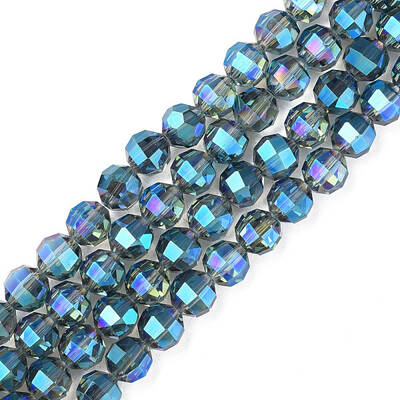 Transparent Electroplate Glass Beads Strands