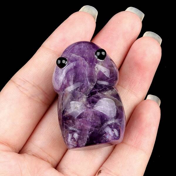 Natural Tiger Eye Carved Frog with Eye Figurines