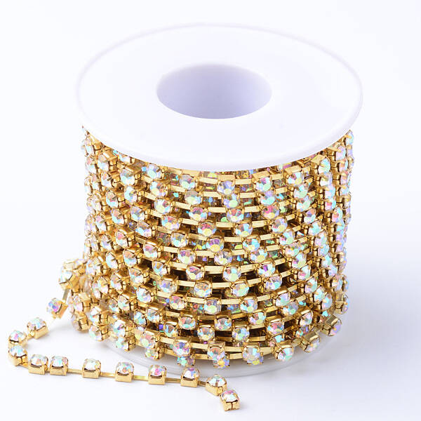 Brass Rhinestone Strass Chains