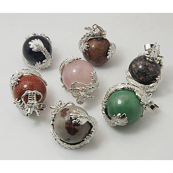 Natural & Synthetic Mixed Stone Pendants