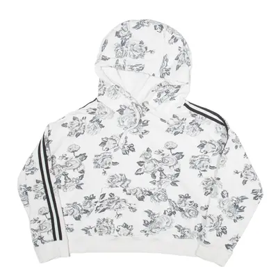CALVIN KLEIN Floral Hoodie White Pullover Girls XL