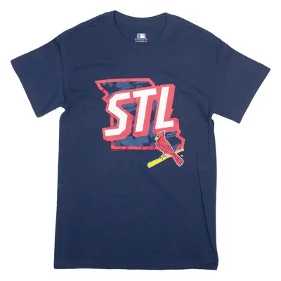 MLB St Louis Cardinals USA T-Shirt Blue Short Sleeve Mens S