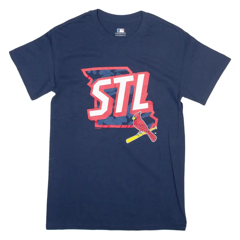 MLB St Louis Cardinals USA T-Shirt Blue Short Sleeve Mens S