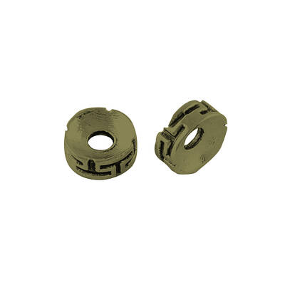 Flat Round Tibetan Style Alloy Spacers Beads