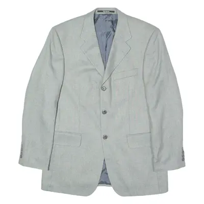 YVES SAINT LAURENT Mens Blazer Jacket Grey Wool L