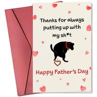 MAKEAGIFT Fathers Day Card for Dad from Dog - Dog Dad Fathers Day Cards - Funny Cards for Dogs Dads, Grandpa, Him, Men - Cute...