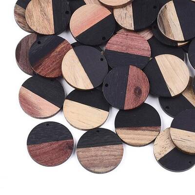 Resin & Walnut Wood Pendants