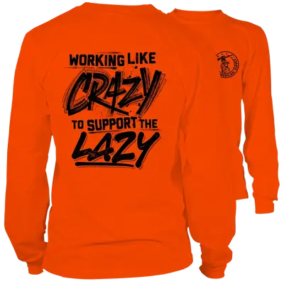 Crazy - Long Sleeve Hi-Vis Safety Orange Shirt