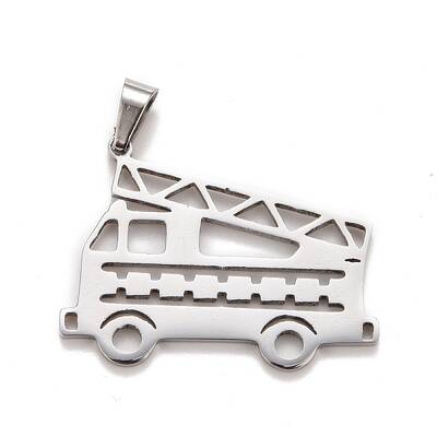 Non-Tarnish 304 Stainless Steel Pendants with 201 Stainless Steel Clasp