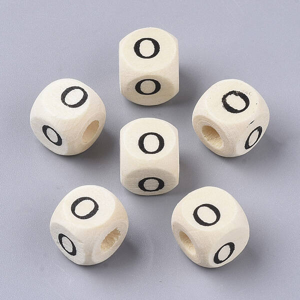 Printed Natural Wood Beads
