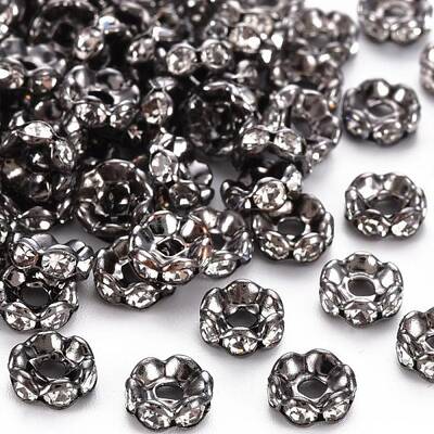 Brass Grade A Crystal Rhinestone Spacer Beads