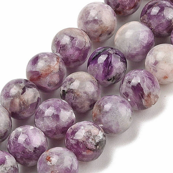 Natural Lepidolite/Purple Mica Stone Beads Strands