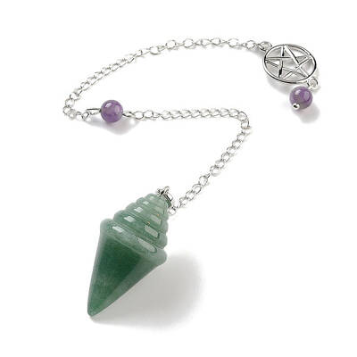 Natural Green Aventurine Pointed Dowsing Pendulums