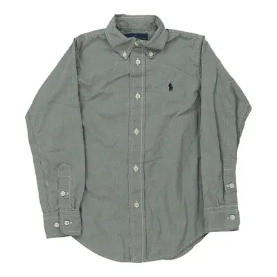 Age 5 Ralph Lauren Checked Shirt - Small Grey Cotton