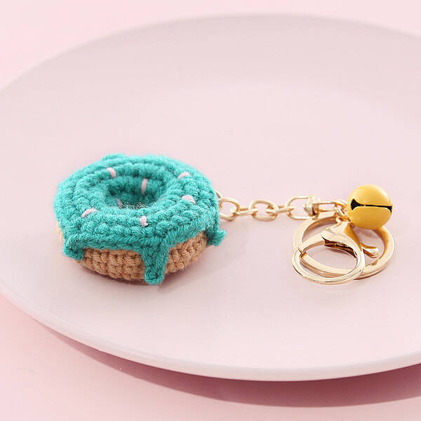 Cotton Crochet Food Keychain