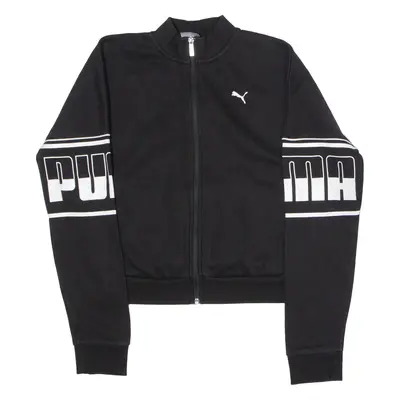 PUMA Womens Track Jacket Black Jersey UK 10