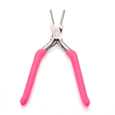 65# Steel Round Nose Pliers with Plastic Handles