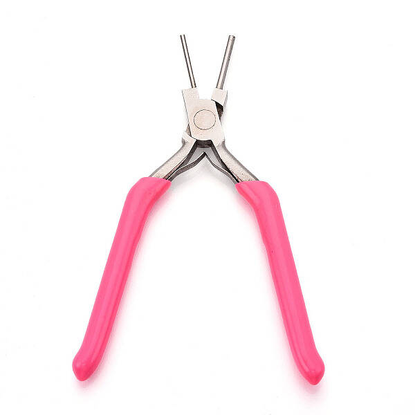 65# Steel Round Nose Pliers with Plastic Handles