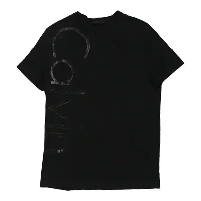Calvin Klein Spellout T-Shirt - Medium Black Cotton