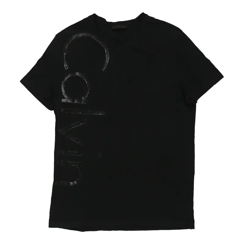 Calvin Klein Spellout T-Shirt - Medium Black Cotton