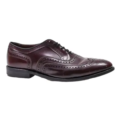 ALLEN EDMONDS Brogue Shoes Maroon Leather Mens UK 10
