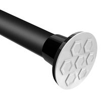 Room Divider Tension Curtain Rod 43-102 Inch No Drilling Shower Rods Adjustable Non-Slip Telescoping Curtain Rods Black 1 PAC...