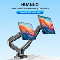 HUANUO Dual Monitor/Single Monitor/Adjustable Monitor mount for Gaming and Home Office Setups, for 13'' to 57'' Computer Scre...