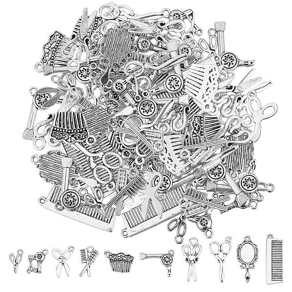 100Pcs 10 Style  Tibetan Style Alloy Pendants