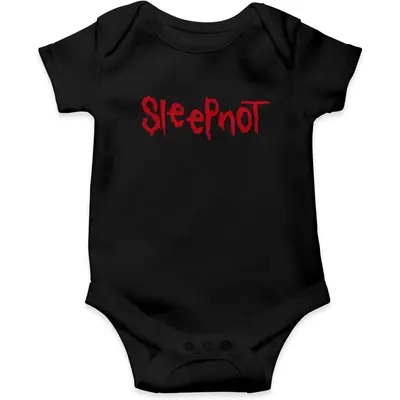 Sleepnot Babygrow - Sleep Not Knot Slipknot Music Rock Heavy Metal Funny Baby Shower Baby Grow Romper Sleepsuit Bodysuit Infa...