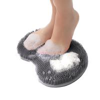 Shower Foot and Back Scrubber Mat,Wall Mounted Shower Foot Scrubber with Suction Cups,Exfoliating Silicone Massage Foot Clean...