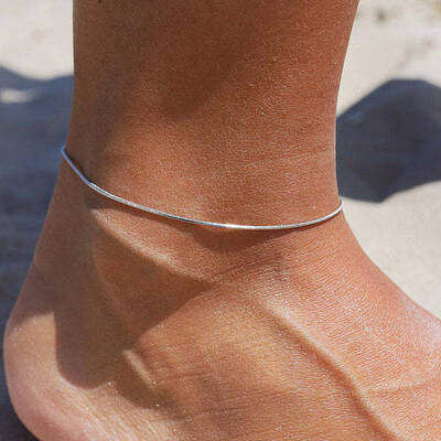 Stainless Steel Snake Chain Anklets for Women