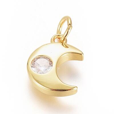 Brass Micro Pave Cubic Zirconia Pendants