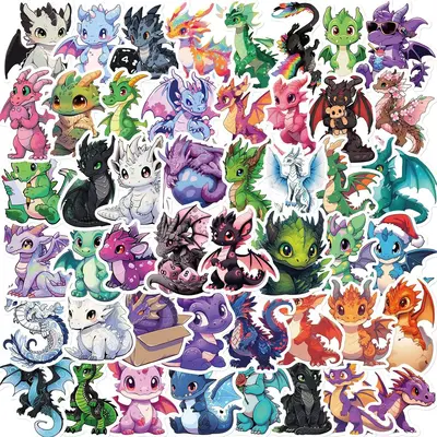 Cartoon Dragon Pattern DIY Sticker, Multipurpose Waterproof Self Adhesive Decor Paper, Car Stickers for Car Decor, Decor St...