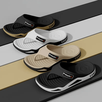 Men's fashionable flip flops - Comfortable PVC material, non slip sole, arch support strap, perfect for beach and casual wear...