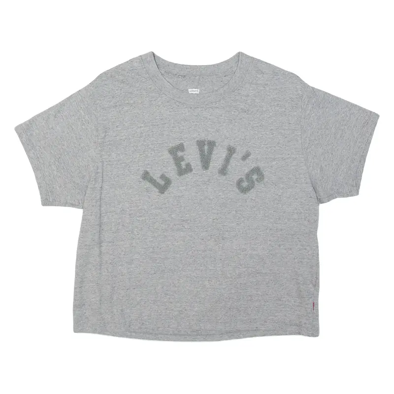 LEVI'S Cropped Womens T-Shirt Grey XS
