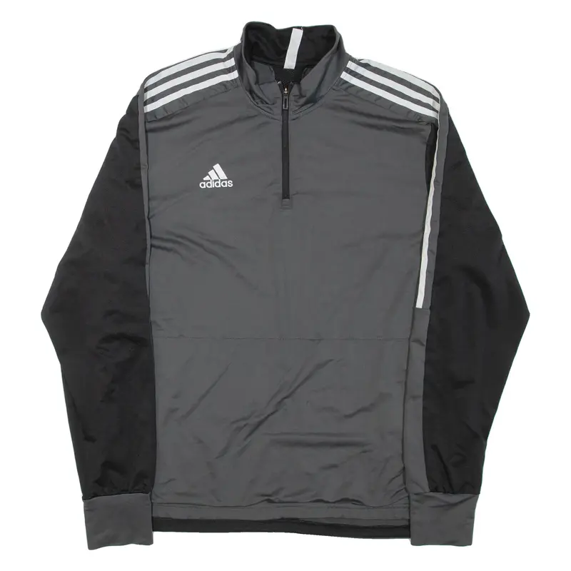 ADIDAS 1/4 Zip Mens Track Jacket Grey XL