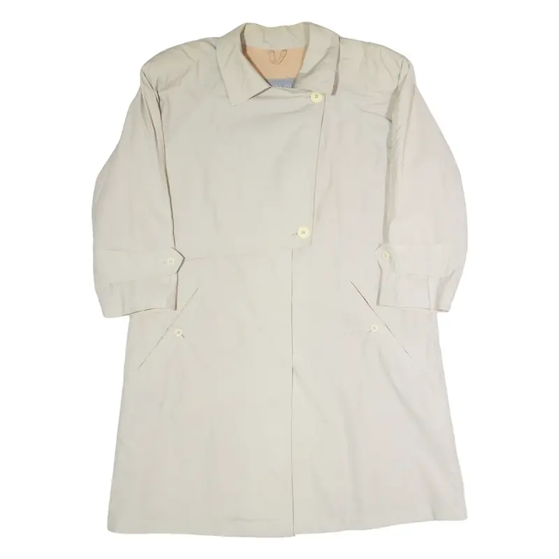 PENNY JAY Womens Trench Coat Beige 90s XL