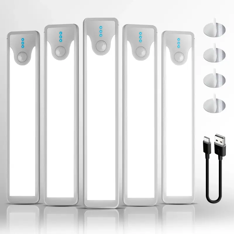 Homelist Under Cabinet Lights, 60 LED Wireless Under Cabinet Lighting Motion Sensor Indoor, Rechargeable Battery Powered Clos...