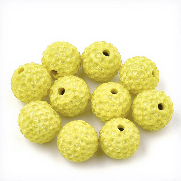 Handmade Polymer Clay Rhinestone Beads