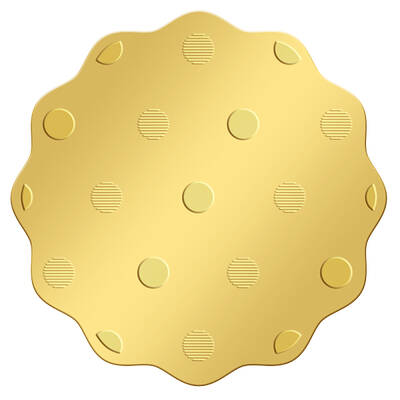 Self Adhesive Gold Foil Embossed Stickers