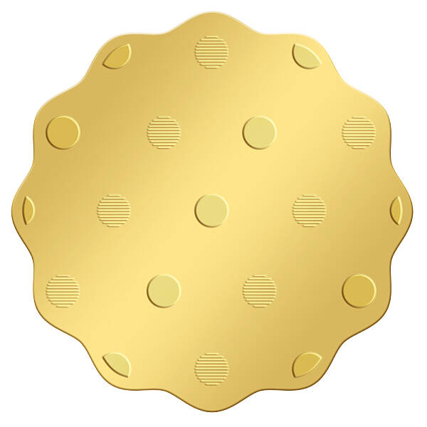 Self Adhesive Gold Foil Embossed Stickers