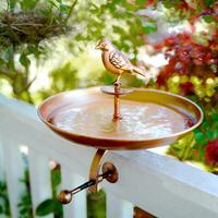 Bird Bath and Butterfly Oasis Pollinator Fountain Stake & Railing Mount Perfect for Flowers, Wildlife, Gardening and Bird Wat...