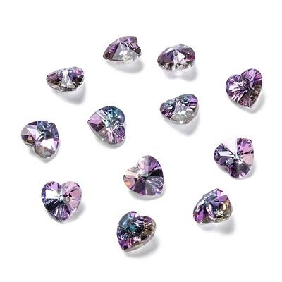 Electroplate Glass Charms