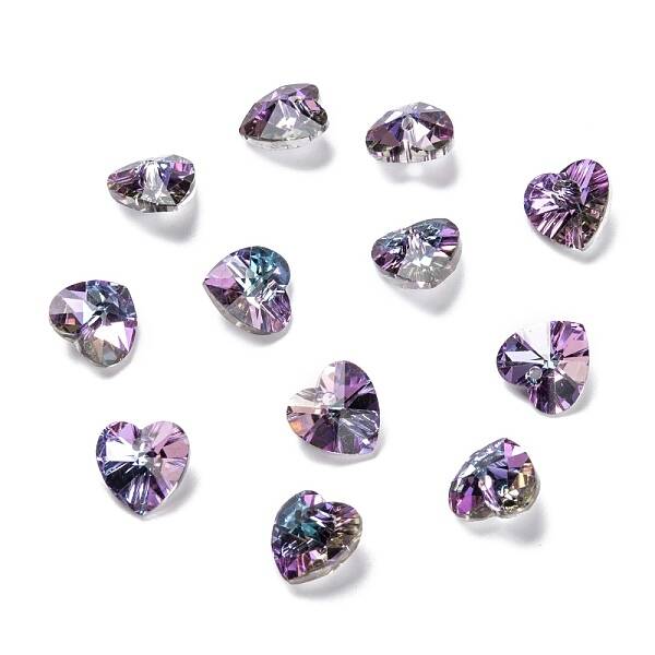 Electroplate Glass Charms