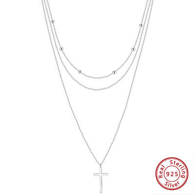 925 Sterling Silver 3 Layer Necklaces